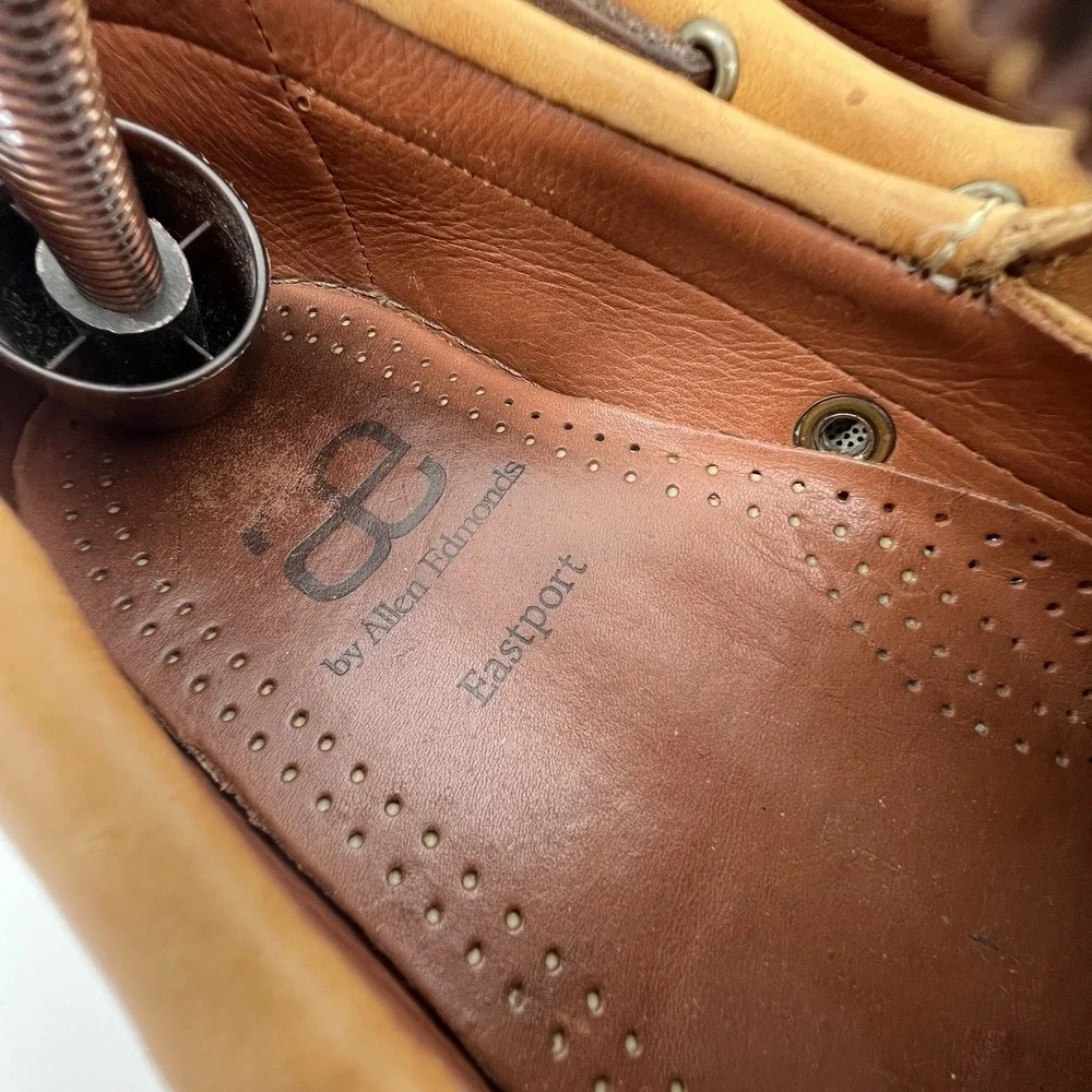 Allen Edmonds Eastport Brown Leather Boat Shoes Men's‎ 9.5 D